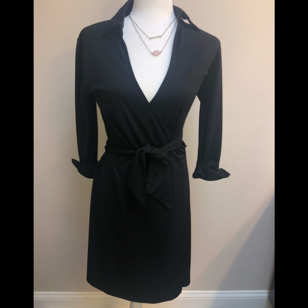 🌈Bandolino black wrap dress EUC small